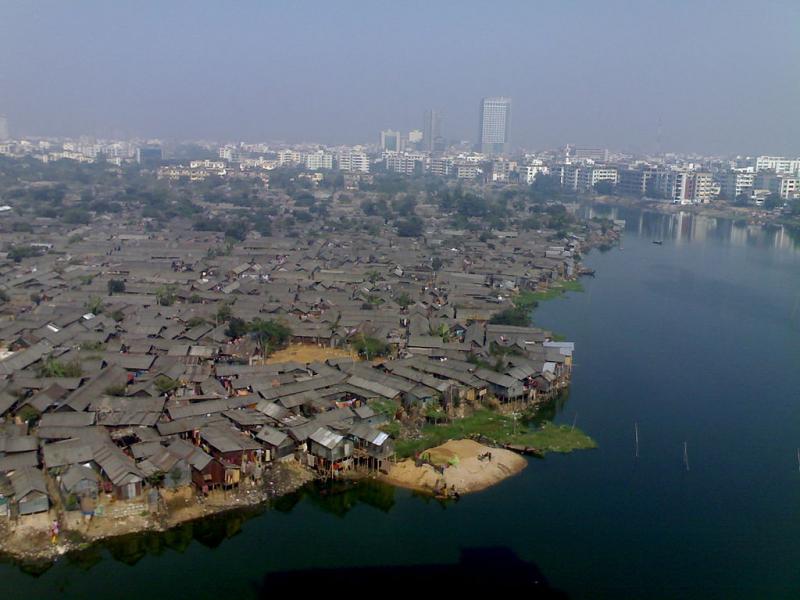 Karail slum in Gulshan, Dhaka. Wikicommons Karail slum in Gulshan, Dhaka. Wikicommons