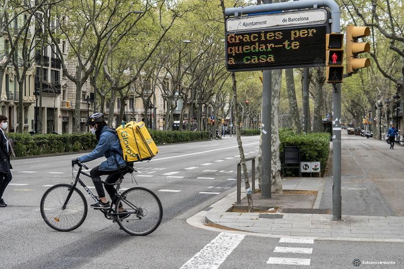 Foto: Fotomovimiento. Pedro Mata. Barcelona durante el confinamiento Foto: Fotomovimiento. Pedro Mata. Barcelona durante el confinamiento