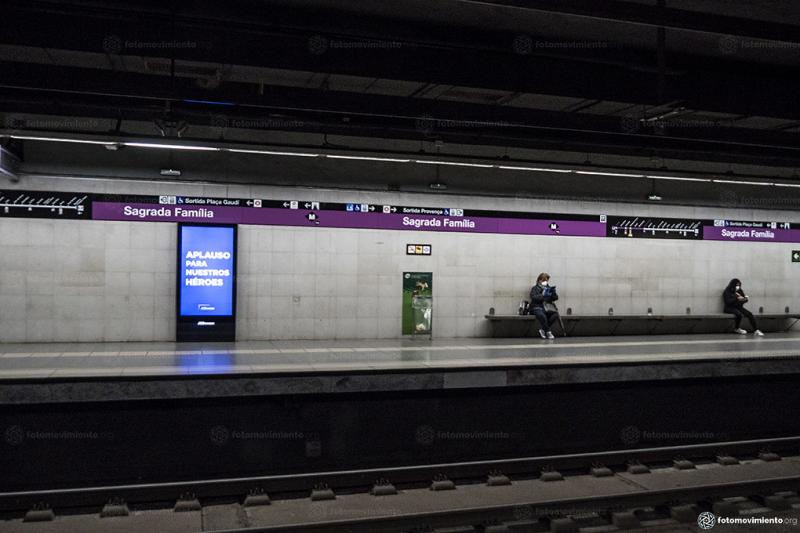 Via Fotomovimiento. Foto: Pedro Mata (Efectos coronavirus Barcelona) Via Fotomovimiento. Foto: Pedro Mata (Efectos coronavirus Barcelona)