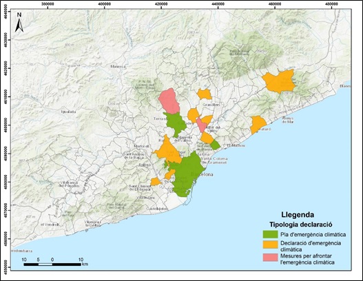 Tipología de emergencia climática, Región Metropolitana de Barcelona Tipología de emergencia climática, Región Metropolitana de Barcelona