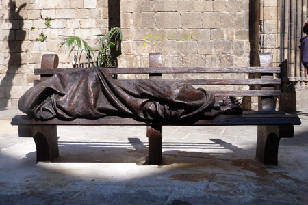 Jesús sin hogar, Timothy Schmalz. Iglésia de Santa Anna Jesús sin hogar, Timothy Schmalz. Iglésia de Santa Anna