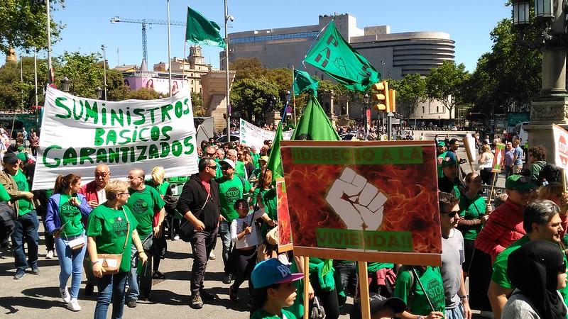 Manifestación por la ley de vivienda en Barcelona Manifestación por la ley de vivienda en Barcelona