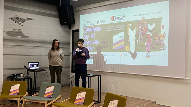 Marta Ribera i Jaime Palomera presenten la guia dindicadors del dret a la ciutat Marta Ribera i Jaime Palomera presenten la guia dindicadors del dret a la ciutat